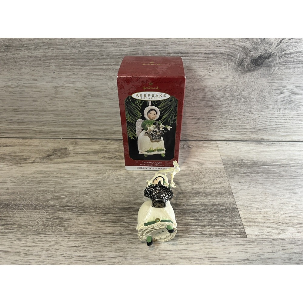 Hallmark Keepsake Ornament Snowdrop Angel‎ The Language of Flowers 1997